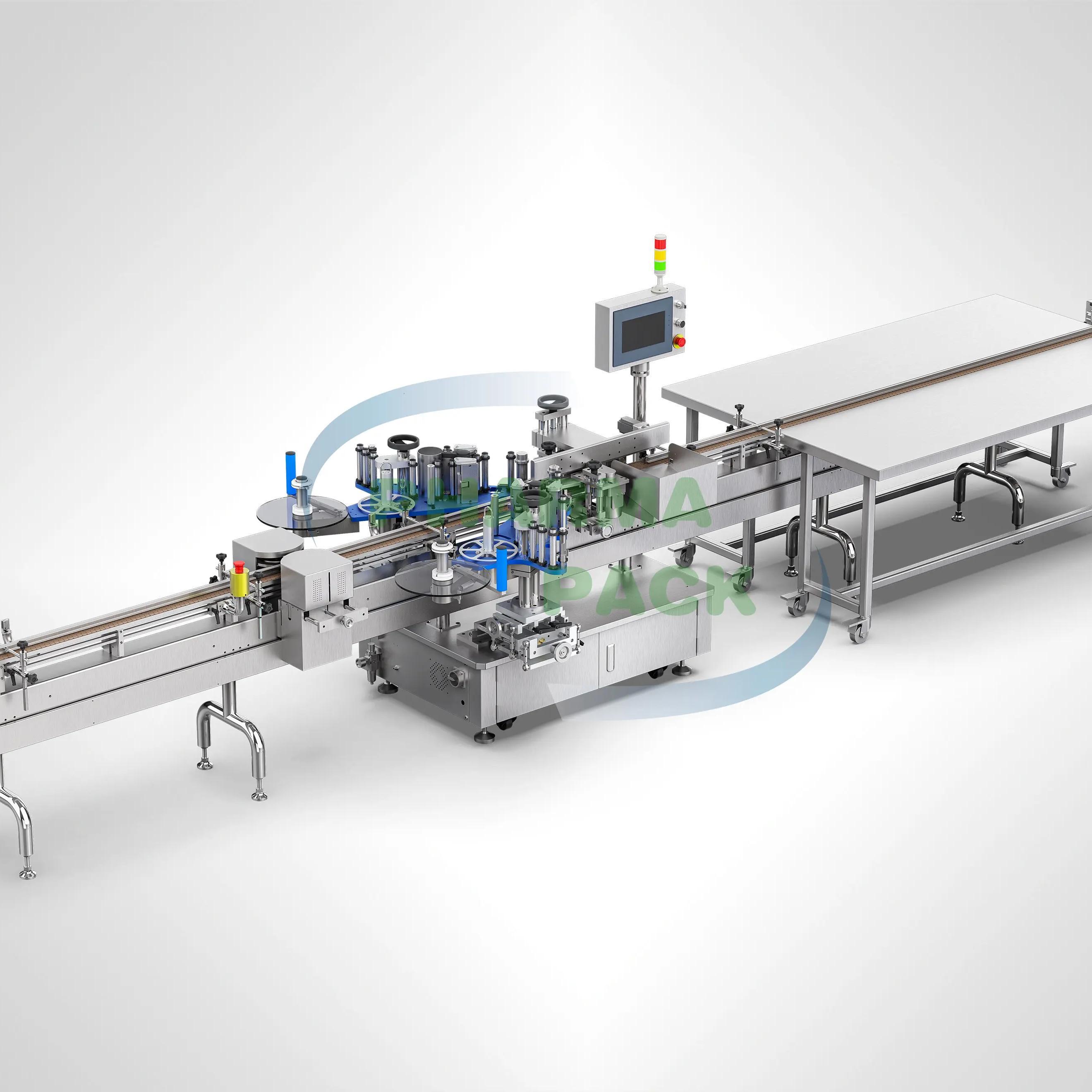 1.5kW Automatic Labeling Machine PLC Control 60 Bags / Minute Packaging