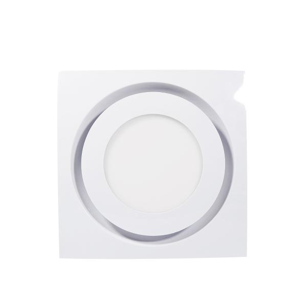 23-65 Plastic Square Bathroom Exhaust Fan Customized 5 Inch 6 Inch Silent Ventilation