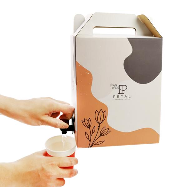 Caja de café personalizada de 1L/2L/3L, bolsa de café desechable en caja con dispensador de válvula