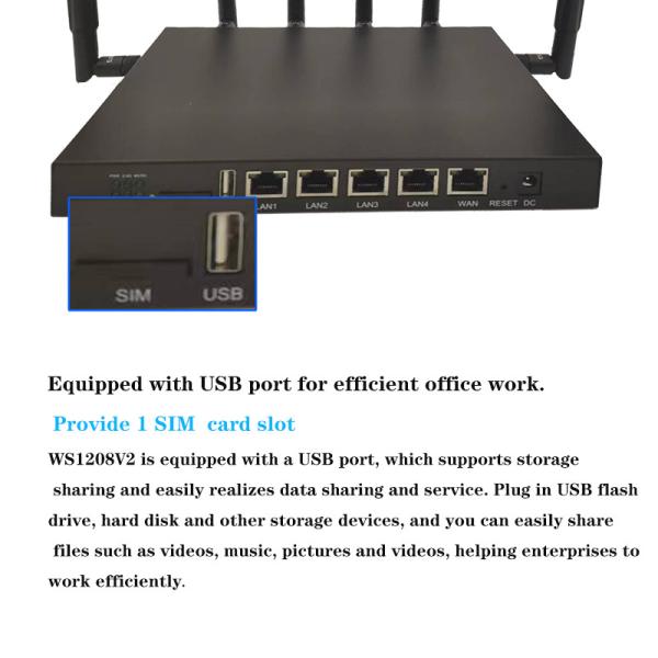 Двойной порт гигабита WAN/LAN маршрутизатора 1200Mbps диапазона 4g Lte 5ghz Wifi