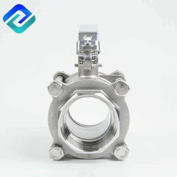 DN100 3 Pc Ball Valve 3 Piece Stainless Steel Ball Valve RoHS Cr6 Api598