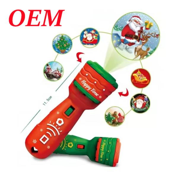 Projector de plástico Lâmpada de mão Brinquedos educativos para crianças Presentes de Natal para bebês