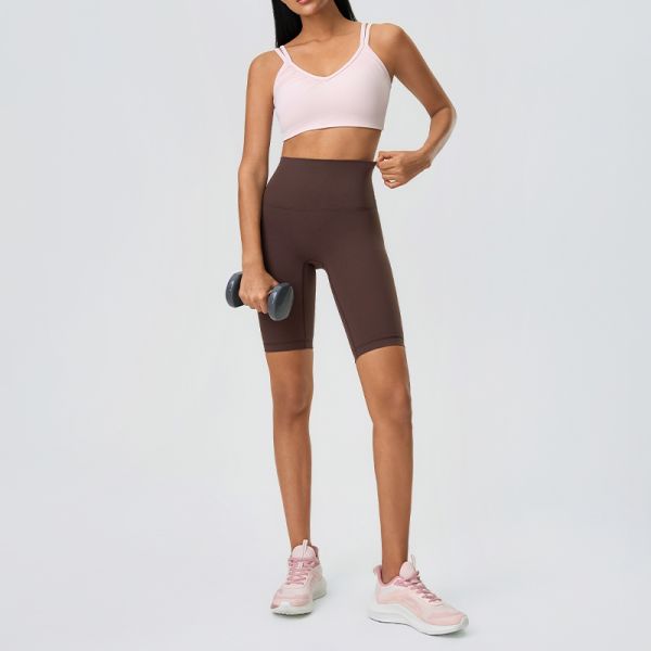 Tummy Control Women Athletic Biker Shorts Seamless Compression Fabric 5