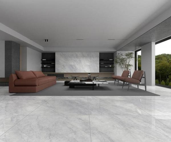 Vintage azulejos e mármore olhar 1200x1200mm à prova d'água parede exterior polido vidrado porcelana azulejo para sala de estar e cozinha