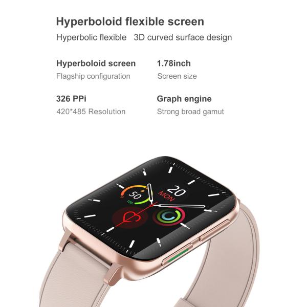 1,78 дозор здорового спорта тарифа сердца дюйма 420*485 ECG Mp3 умный