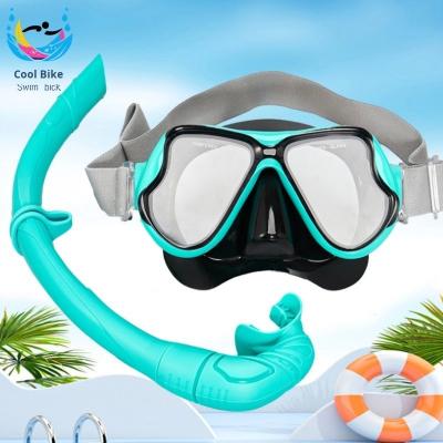 High Definition Anti Fog Diving Mask Knitted Silicone Head Mounted Dult Snorkeling Mask