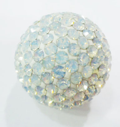 OEM Colorful Fancy Clay Shamballa Bead / Crystal Pave Beads Jewelry
