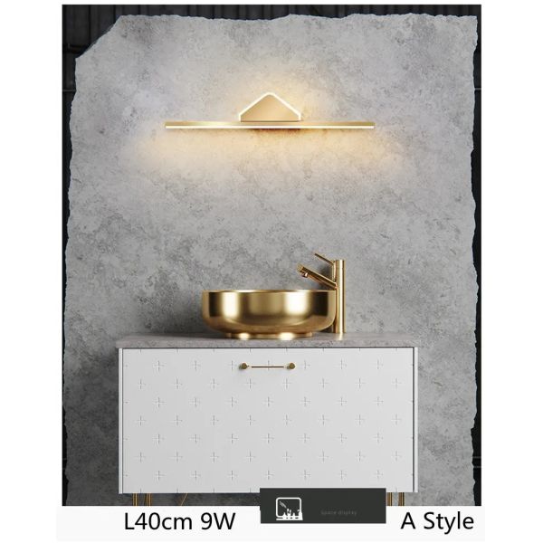 Golden Mekup Lighting Bathroom lamps Large L 80 60 40cm Mirror Front Light(WH-MR-92)