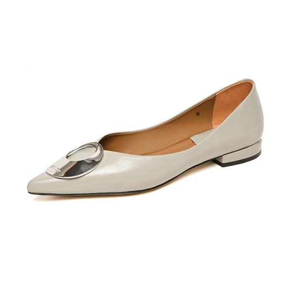 Daily Used Woman Casual Flat Shoe Spring Flat Pointed Toe Ladies Shoes