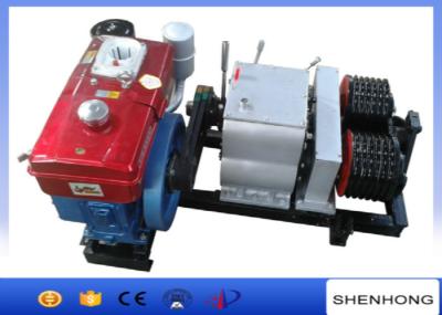Double Capstan Diesel Cable Winch 3KW Water Cooled Diesel Engine Cable Pulling Winch