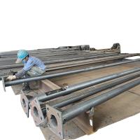 8M Q255B Hot Dip Galvanized Street Light Pole Single Arm Metal Lamp Post