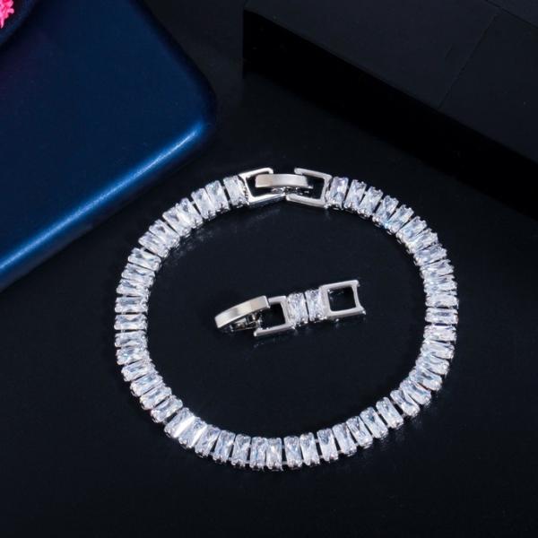 Hot Selling Luxury Leaf Engagement CZ Earring Necklace Bracele Bridal Jewelry Bracele Jewelry Set For Women Accessories