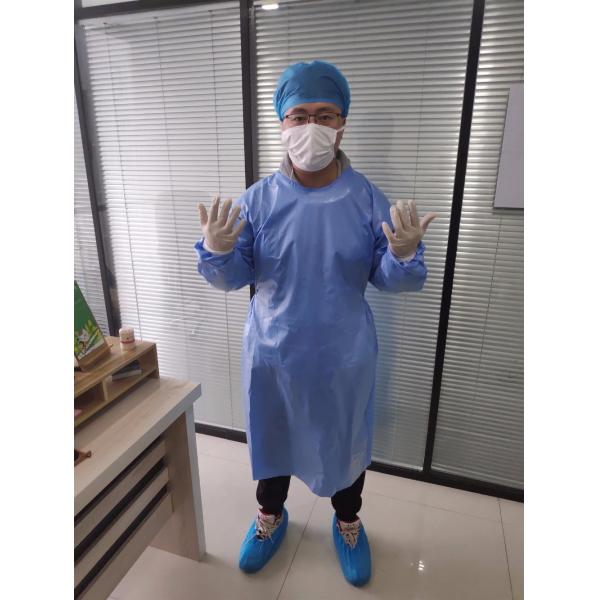 Surgical Isolation Medical Disposable Gowns Non Woven Polyethylene Cover