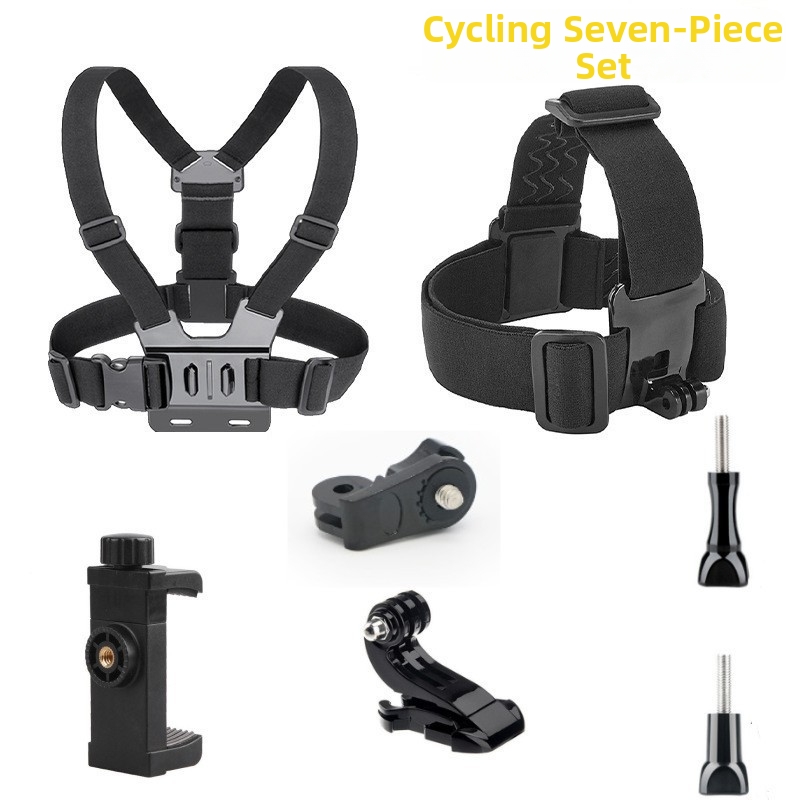 Sports Camera Chest Strap, Phone FPV Shooting Head Mount, Electric Motorcycle Riding Bracket