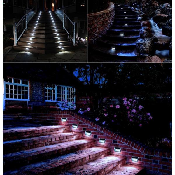 Daylight Sensor Solar Stainless Steel  LED Stair Light Solar Wall Light Solar Step Light
