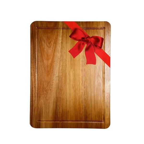 Laser Engrave Printing Olive Acacia Wood Chopping Board for Meat Slicing and Chopping