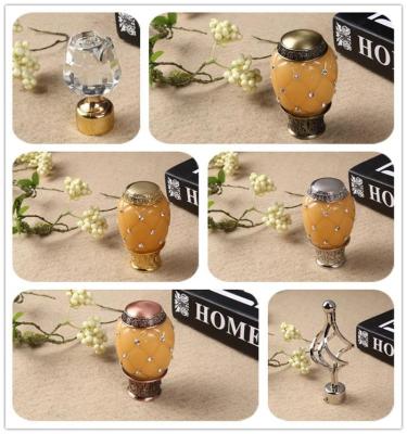 Classical delicate iron curtain rod finials for home decoration