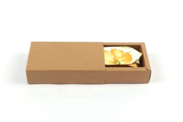 Eco Biodegradable Mens Tie Storage Box Kraft Paper Drawer Box