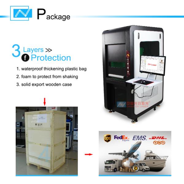 100W Fully Enclosed Fiber Laser Marking Machine for Printing Logos on Stainless Steel Aluminum