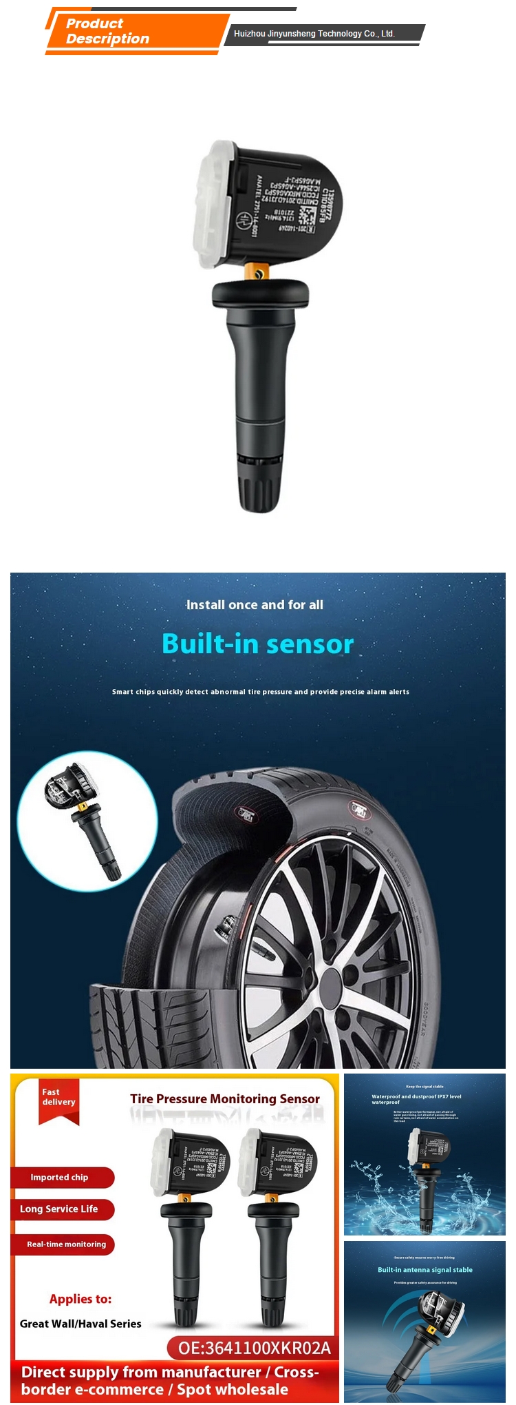 New Smart TPMS Sensor Universal with App and Tracking 1 Year Warranty