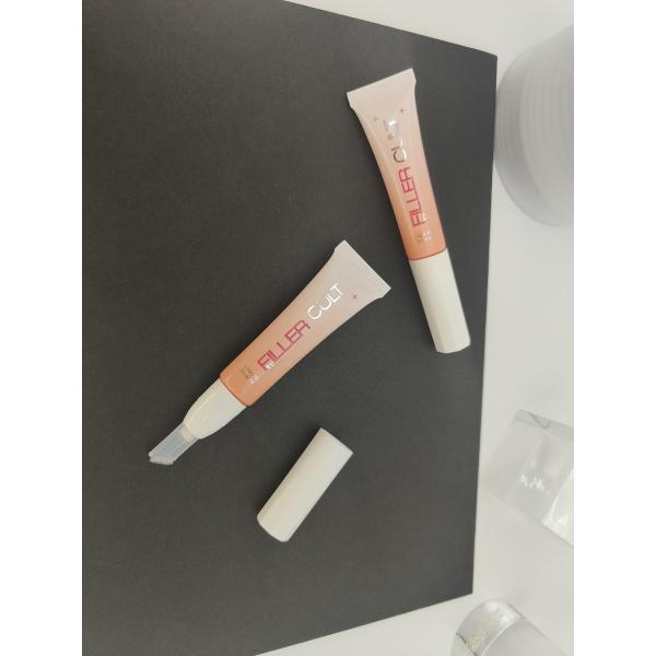Empty 30ml Reasonable Price Plastic Cosmetic Packaging Squeeze Blush Makeup Brush Round Tube Neck with clear Window