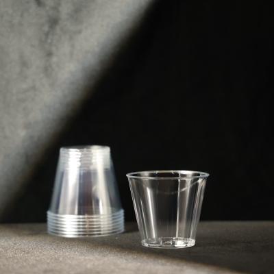 5OZ Copo de plástico PS transparente e descartável FDA SGS Certificado para suco