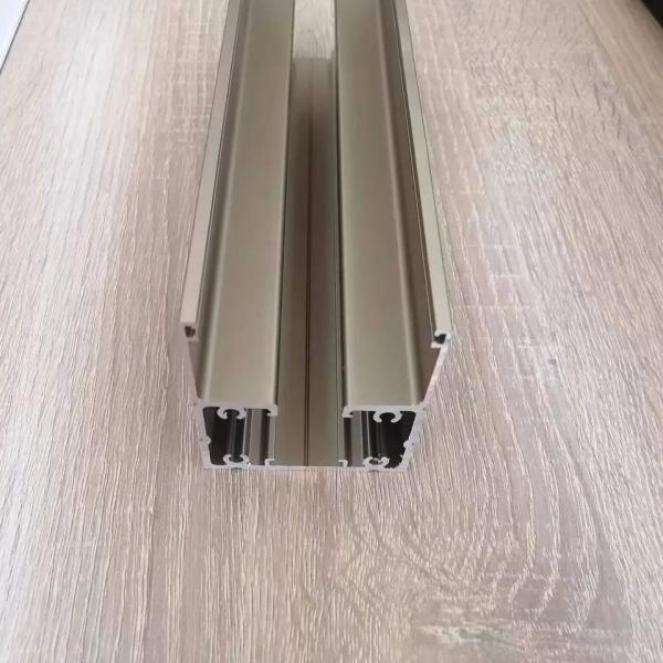 Golden Anodized Door Aluminium Extrusion 6063 Aluminium Profiles Decoration Building Materials