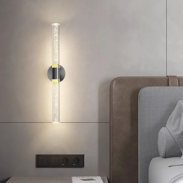 Luxury Wall Lamp Bedside Background Lamp Home Decoration Modern Led strip Crystal mirror headlights(WH-MR-84)