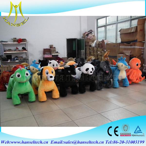 Hansel giant plush animals kids riding coin operated amusement rides electric toys cars for kids battery operated ride