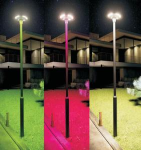 Color Changing Solar Garden Lights RGB LED Solar Powered Garden Lights 800w For