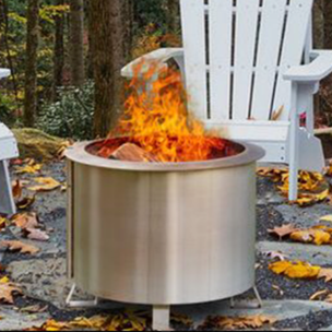 22 Inch 56cm Stainless Steel Smokeless Fire Pit 14.5 Inch Bonfire