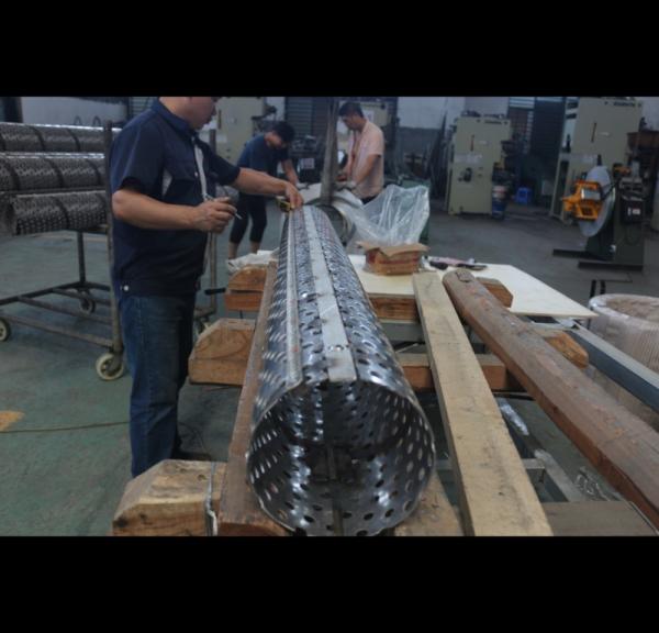 Welded Seam Spiral Perforated Tube For Filtration 6000mm Length Round Hole