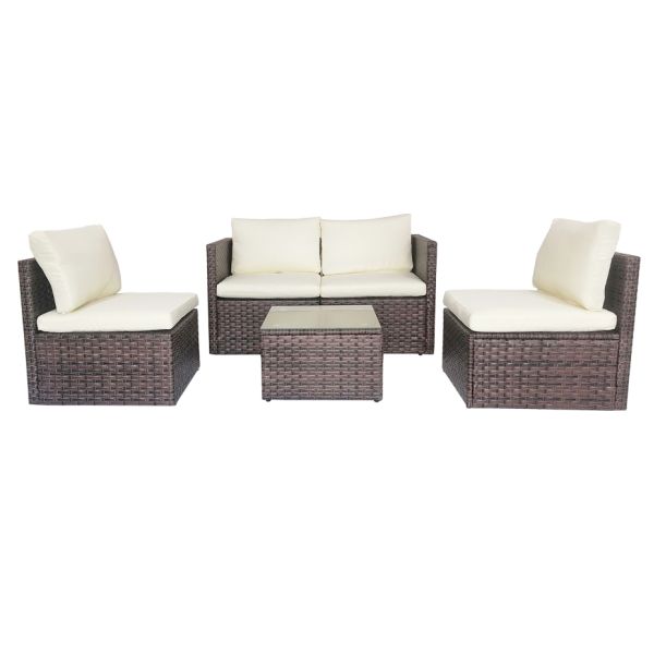 Mini Size Cheap Price Metal Frames High Quality Wicker Leisure Conversation Garden Furniture