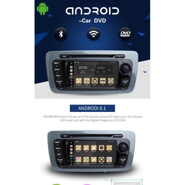 SEAT IBIZA 8.1 Android Car DVD Player With 6.2 Inch Touch Screen LD8.1P-5524