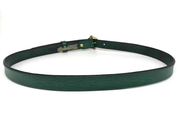 95cm Womens Casual Leather Belt For Jeans Green Color