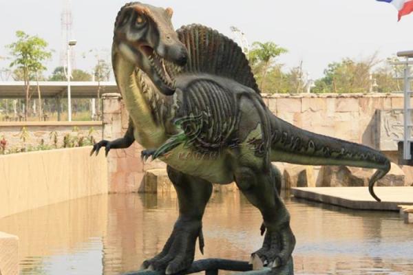 Vida da prova de Sun - faça sob medida a escultura do gramado do dinossauro de Spinosaurus da estátua do dinossauro