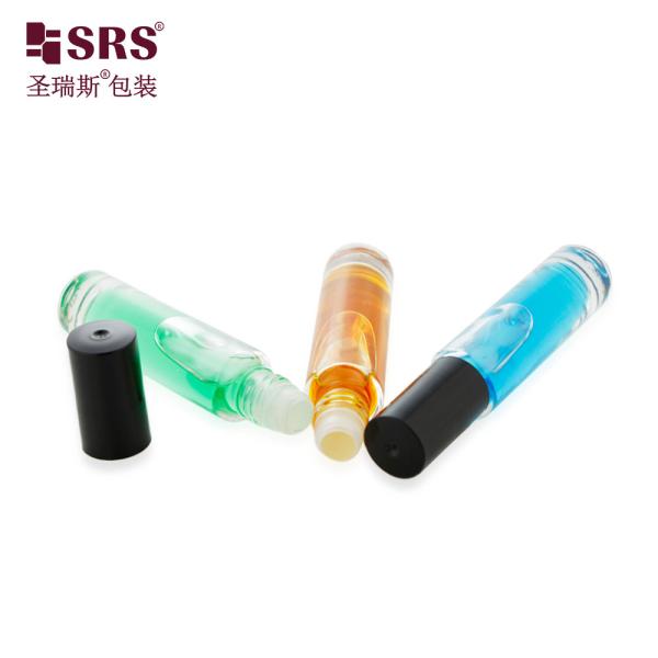 GB1-5ML Mini Cute High End Thick Bottom Transparent Clear Roll On Bottle For Essential Oil Perfume Round Applicator