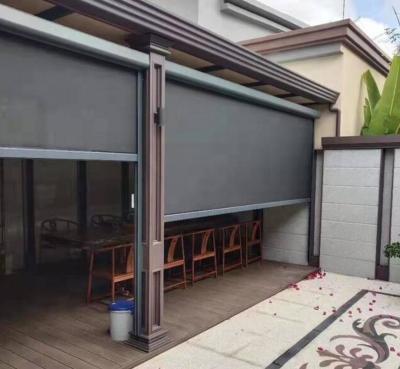 500cm Electric Blackout Shades Light Filtering 110V Outdoor Roller Blinds For Pergola