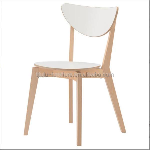 Home Furniture Modern Solid Wood Coffee Shop Restaurant Chair in Walnut