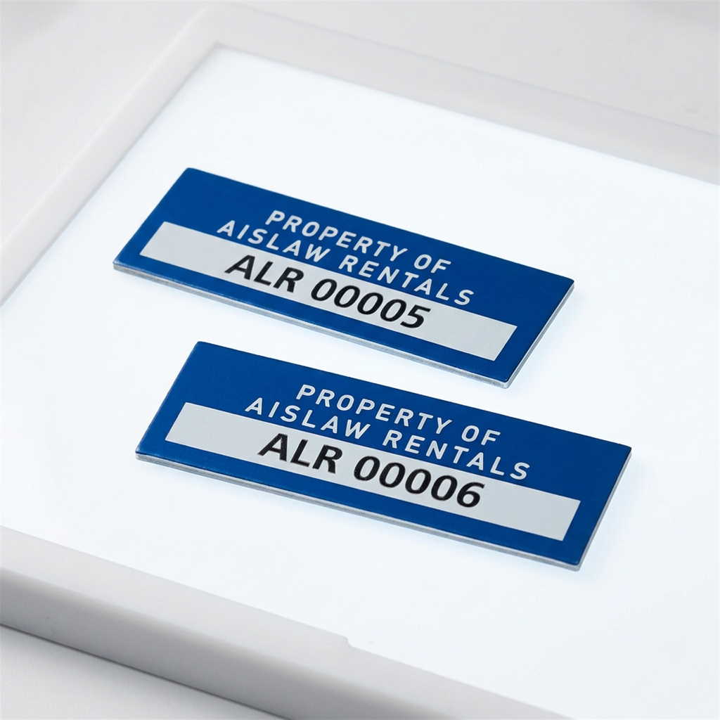 Custom Aluminum Fixed‑Asset & Equipment Metal Identification Labels