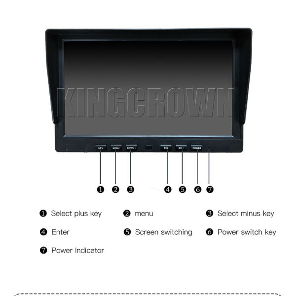 KING CROWN 10inch digital wireless rear view mirror video recorder