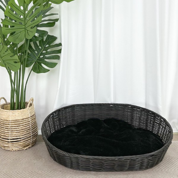 Dog Kennel Rattan Four Seasons Universal Pet Kennel Large and Small Dogs Removable Washable Mat Cooler cat Nest Willow Dog Beds
