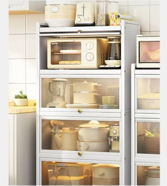 Dedicado a servir a los distribuidores: Gabinete de almacenamiento de cocina de pie multifuncional con revestimiento antioxidante de 5 capas