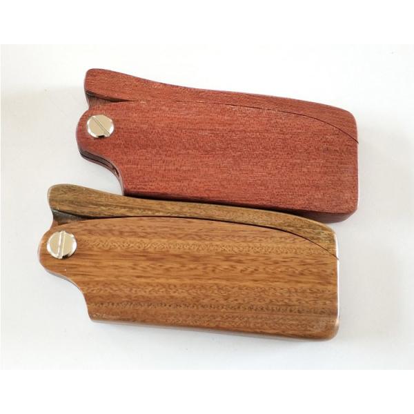 Folding anti-static wood comb 15-20cm green or red logo customized