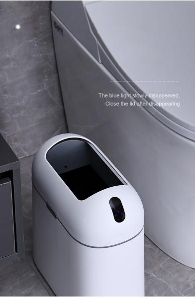 House Hold Aromatherapy Sensor Slim Plastic Recycled Trash Can with Lid