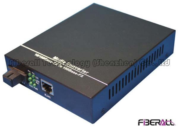 100KM WDM Gigabit Ethernet Fiber Media Converter With 1x9 Optical Transceiver