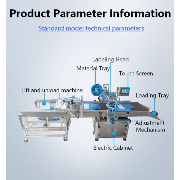 Fully Automatic Lifting Suction Cup Paper Box Flat Labeling Machine CH-602H Paper Box Commercial Paper Box Express Bag Labeling Machine