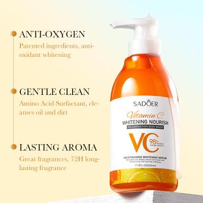 Exfoliant Vitamine C Parfum naturel Laver le corps Gel de bain douche Nettoyage profond