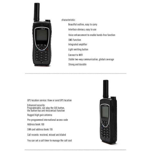 Iridium 9575 Satellite Telephone with Global Signal Coverage and Call Privacy Walkie Talkie