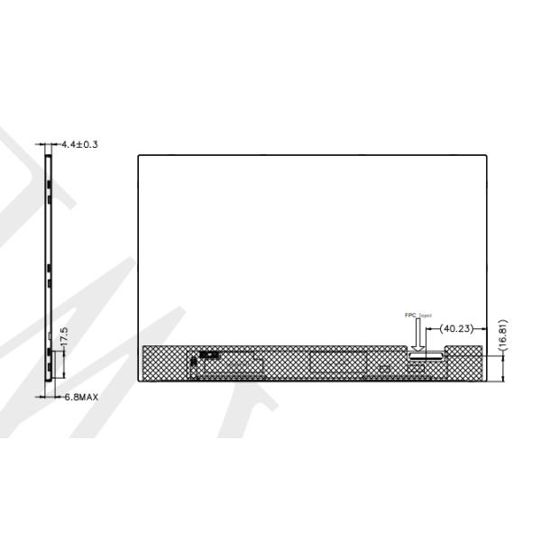8 битов LVDS Промышленный TFT дисплей 10,1 дюйма EK79202 1280x800 пикселей 40 пин